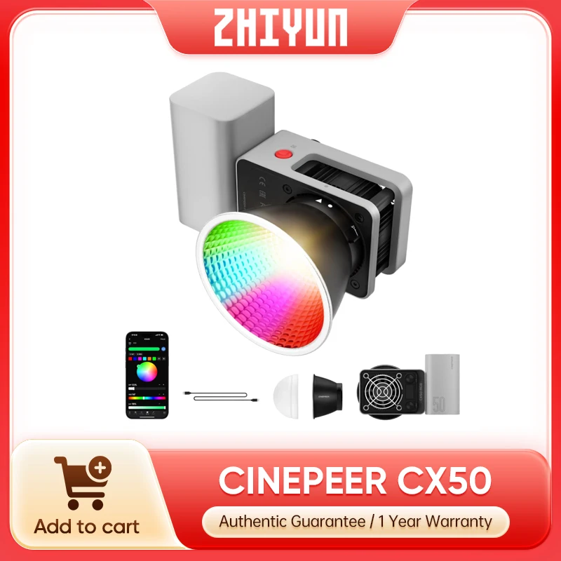 Photography Lighting Kit Portable - Luz de video Zhiyun CINEPEER CX50