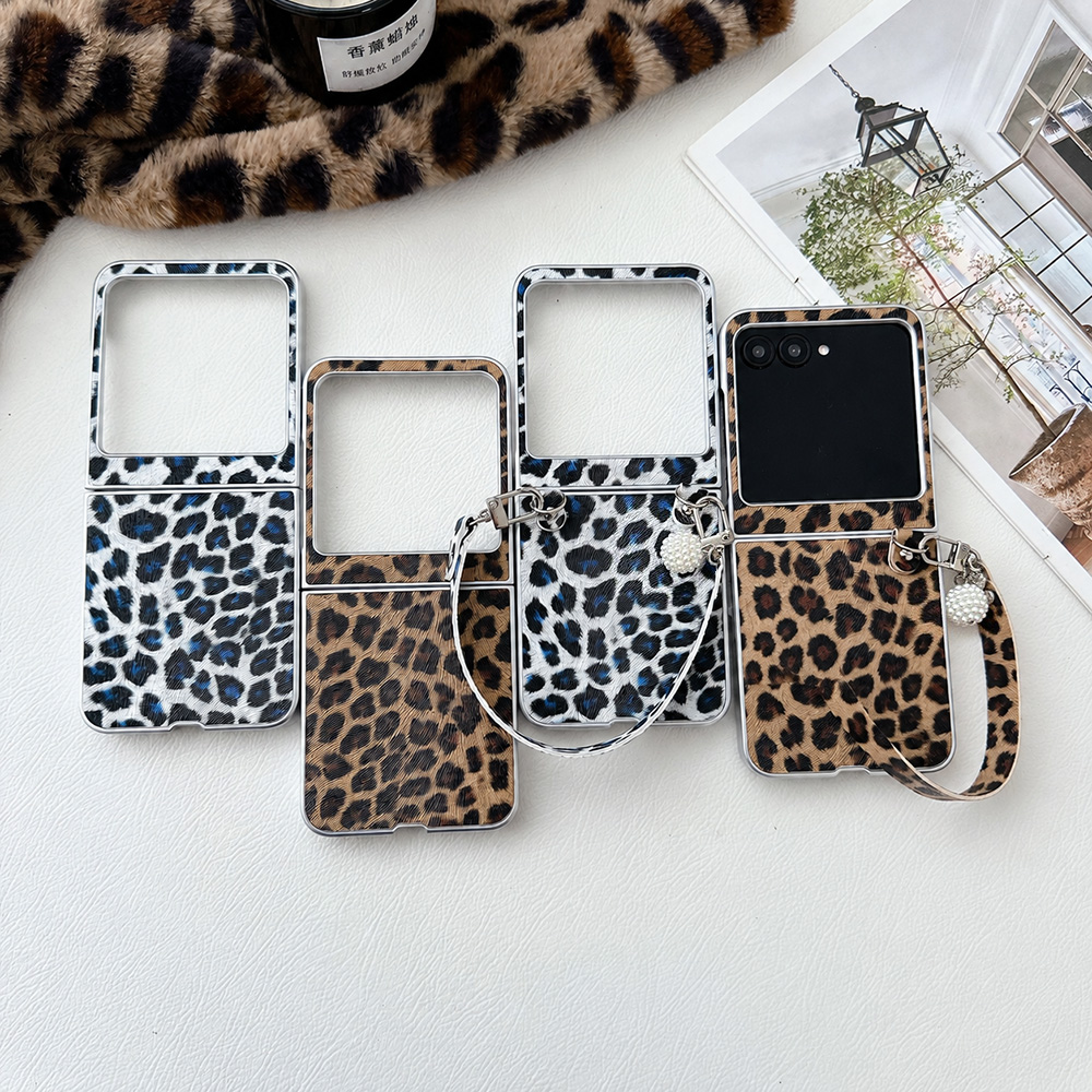 Vintage Photography Lighting - Funda plegable con estampado de leopardo