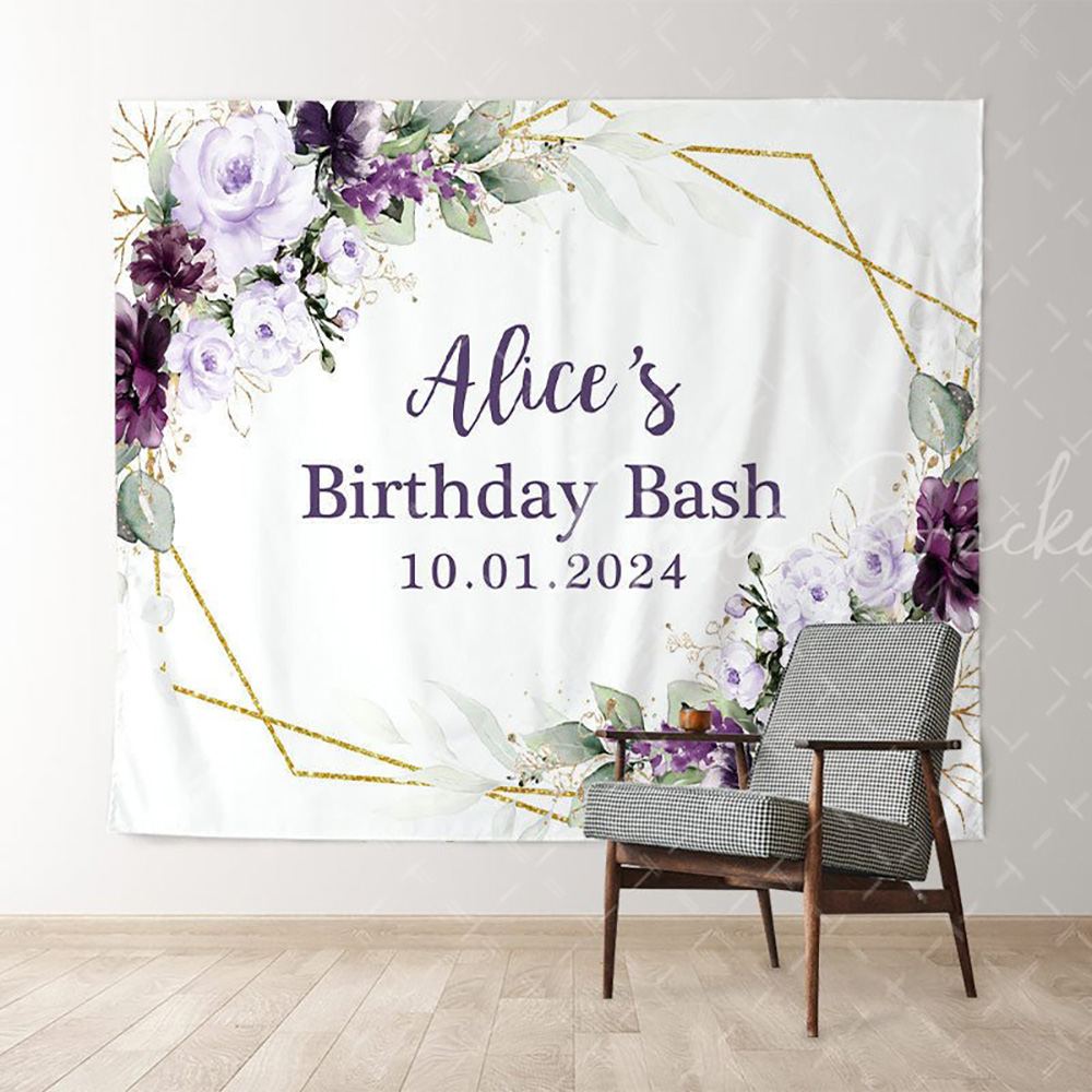 Photography Lighting Name - Fondo de cumpleaños con nombre personalizado,