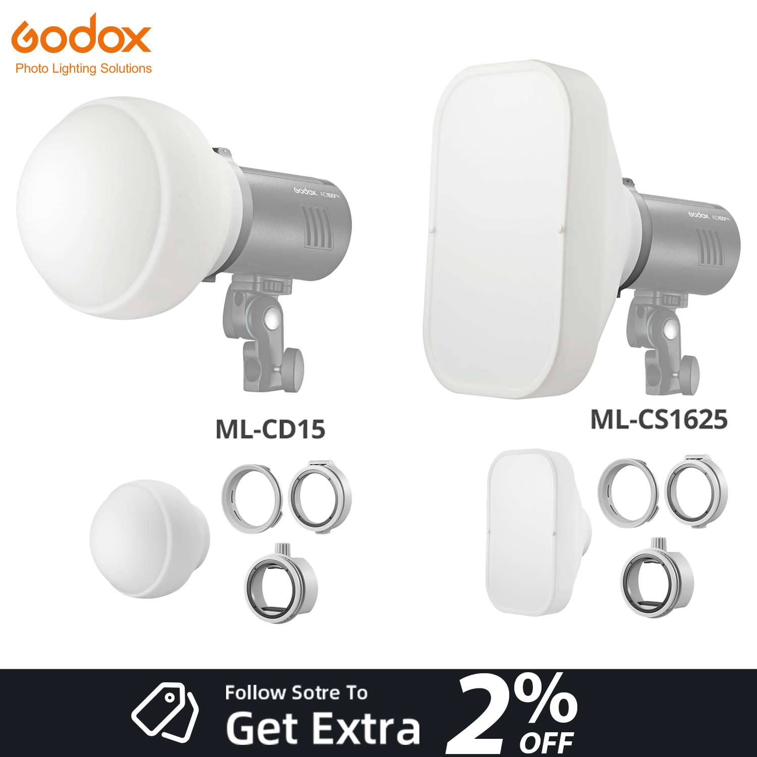 Photography Lighting Kit Godox - Kit de Difusor Godox ML-CD15 ML-CS1625,