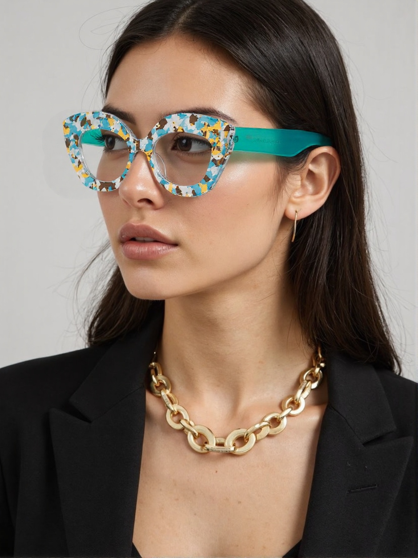 Lighting Glass Photography - Gafas de montura grande con textura