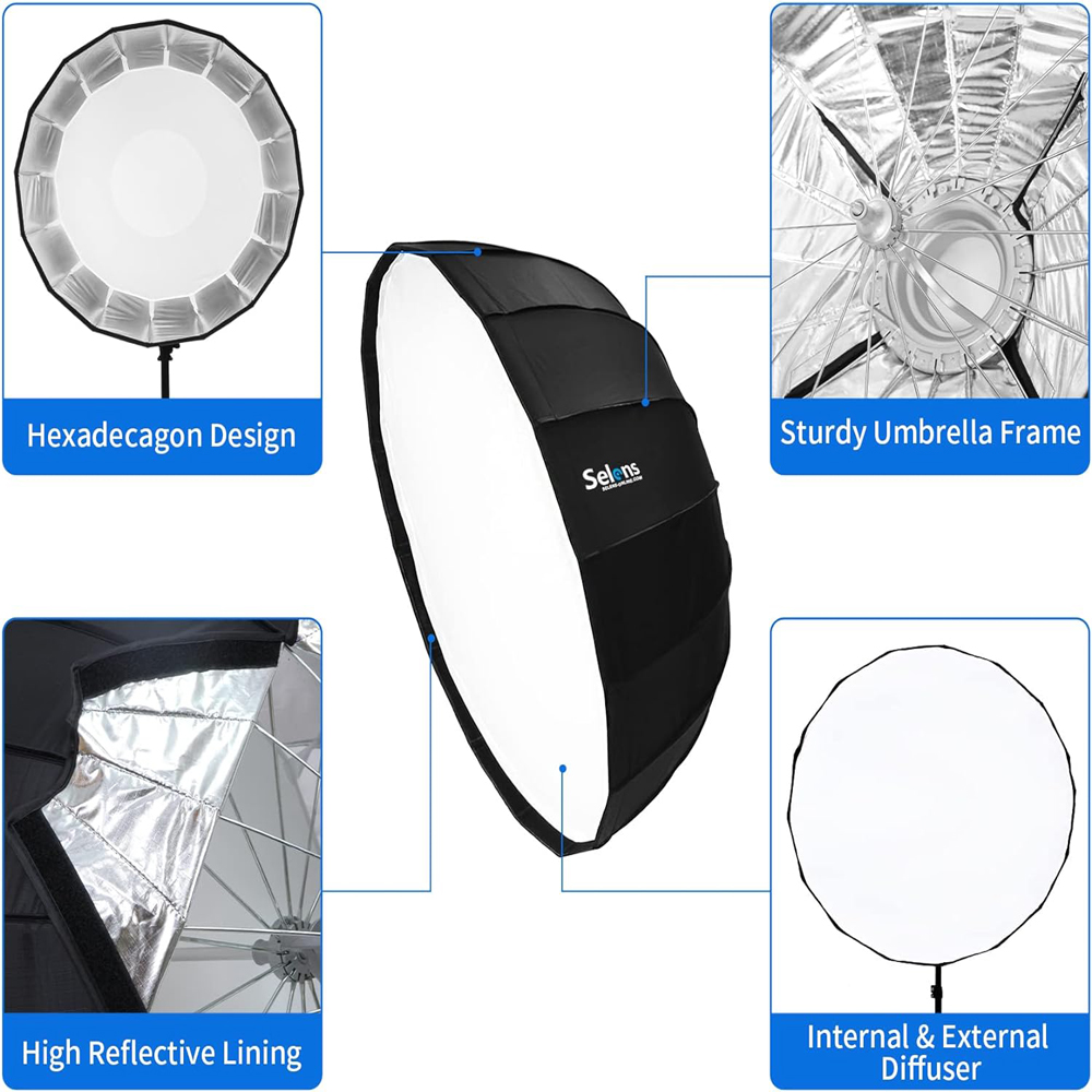 Selens Softbox Parabólico de M - Photography Lighting Beauty Dish reseña y precio