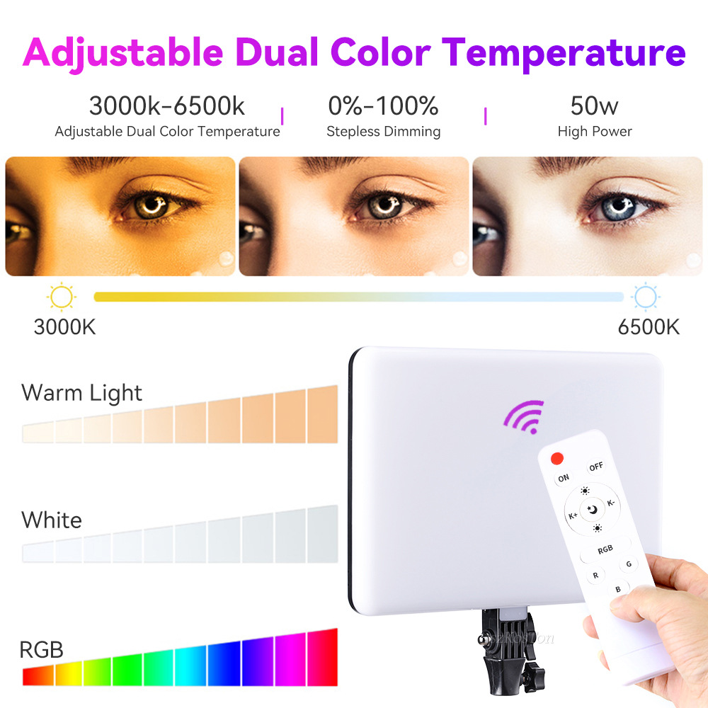 Luz LED de vídeo RGB de 14 pul - Video Light Panel Led reseña y precio