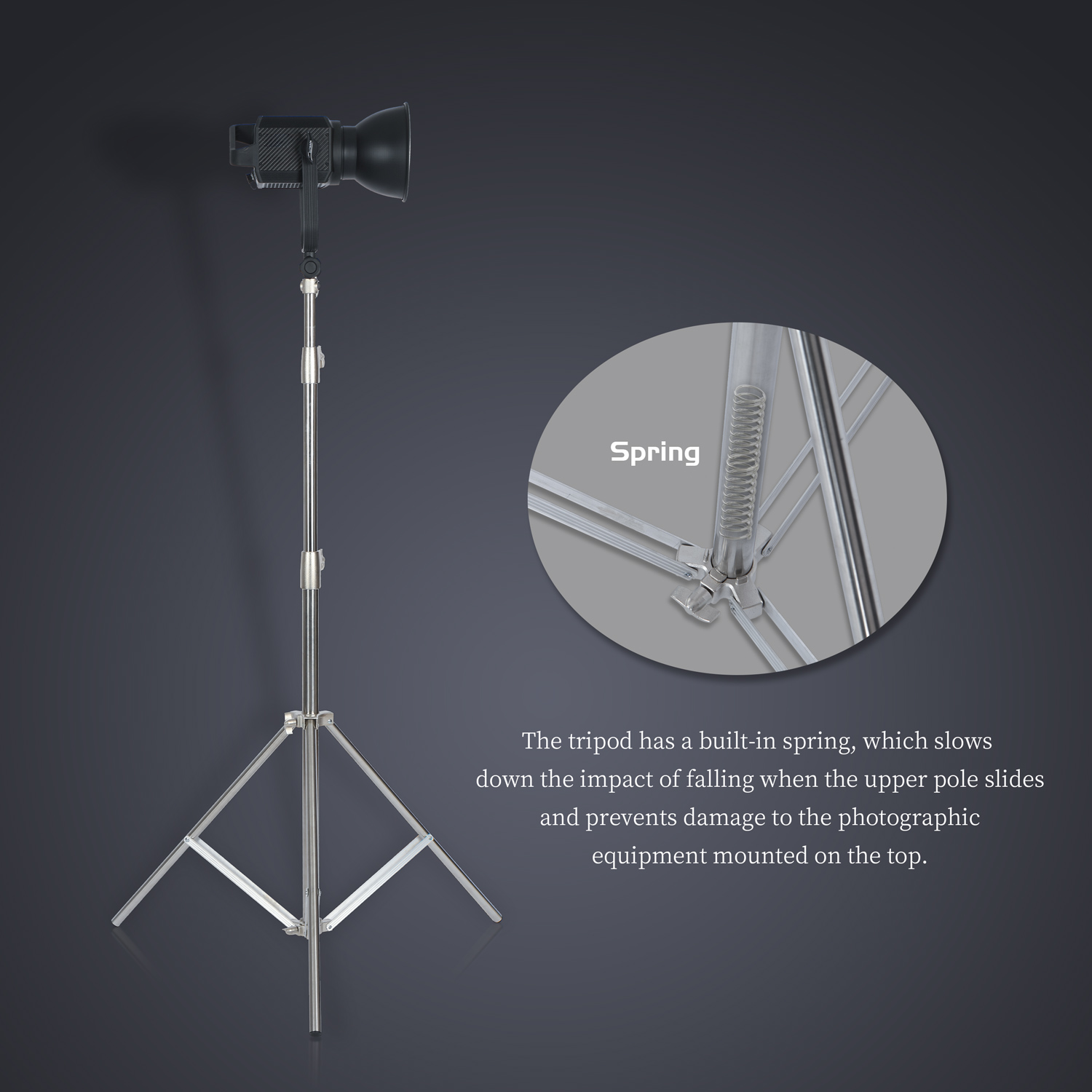 Soporte de luz de acero inoxid - Photography Lighting Meter reseña y precio