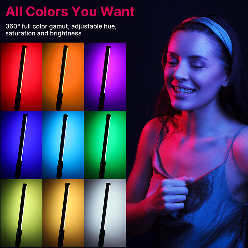 Ulanzi VL119 luz de palo color - Photography Lighting Wand reseña y precio