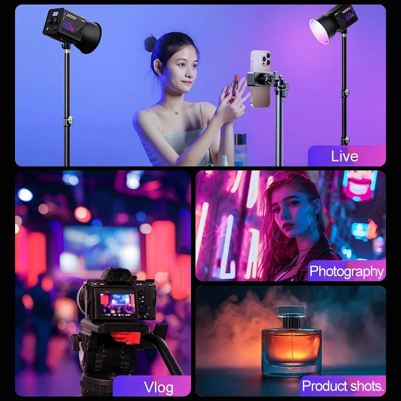 Luz de vídeo RGB, luz LED port - Photography Lighting Background reseña y precio