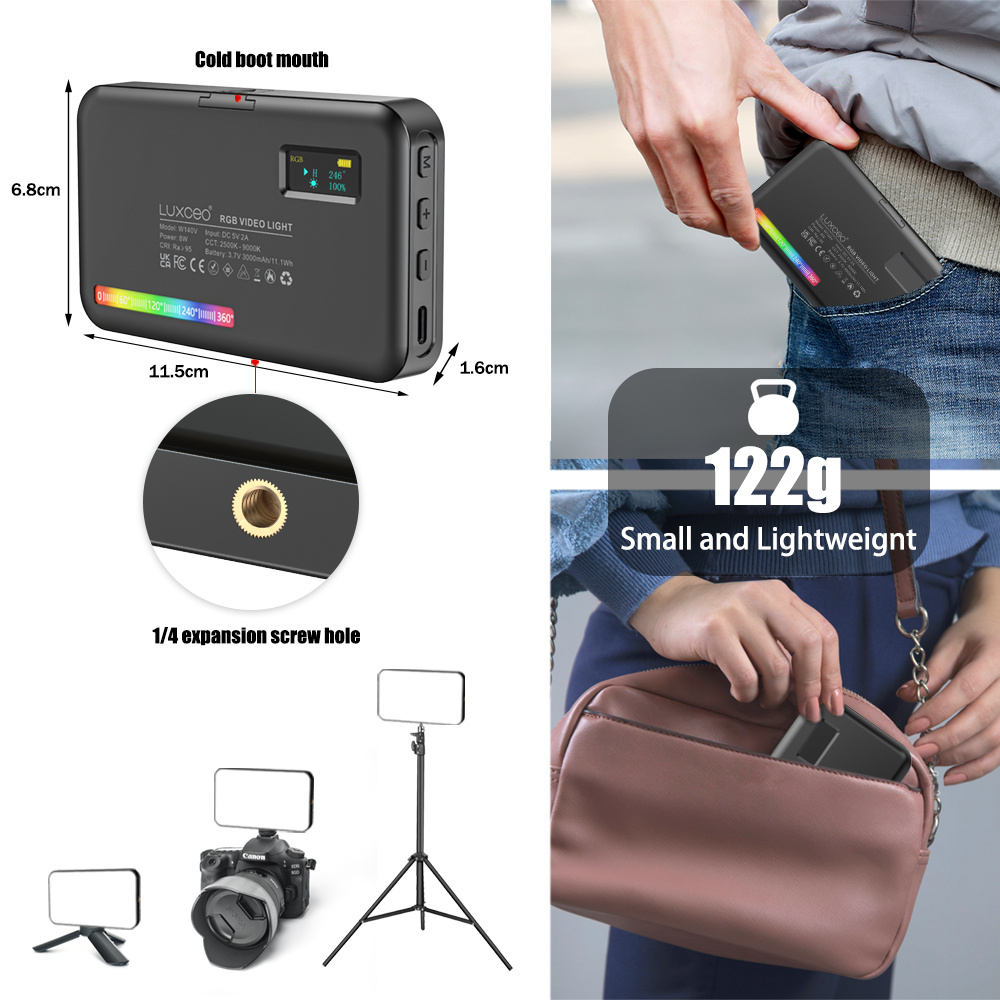 LUXCEO V10 PRO luz de vídeo RG - Video Light Panel Led reseña y precio