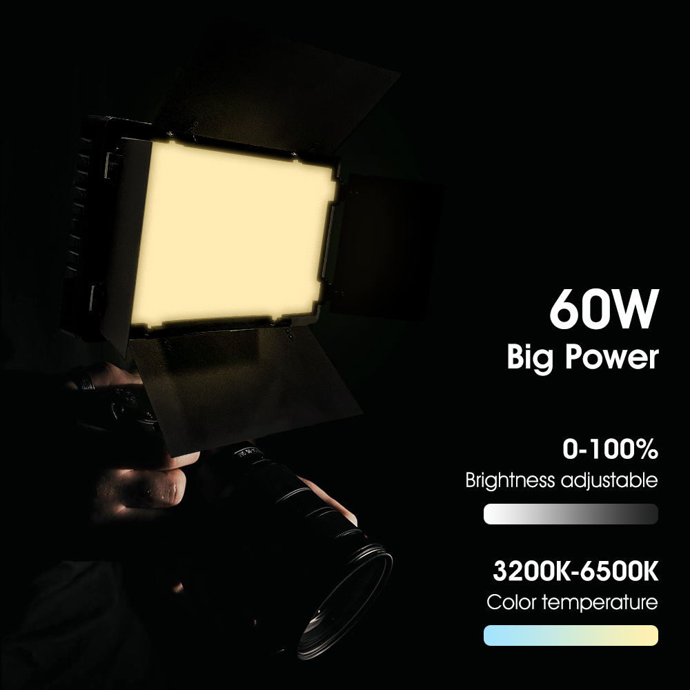 Luz de Video Portátil DS60BI,  - Video Light Panel Led reseña y precio
