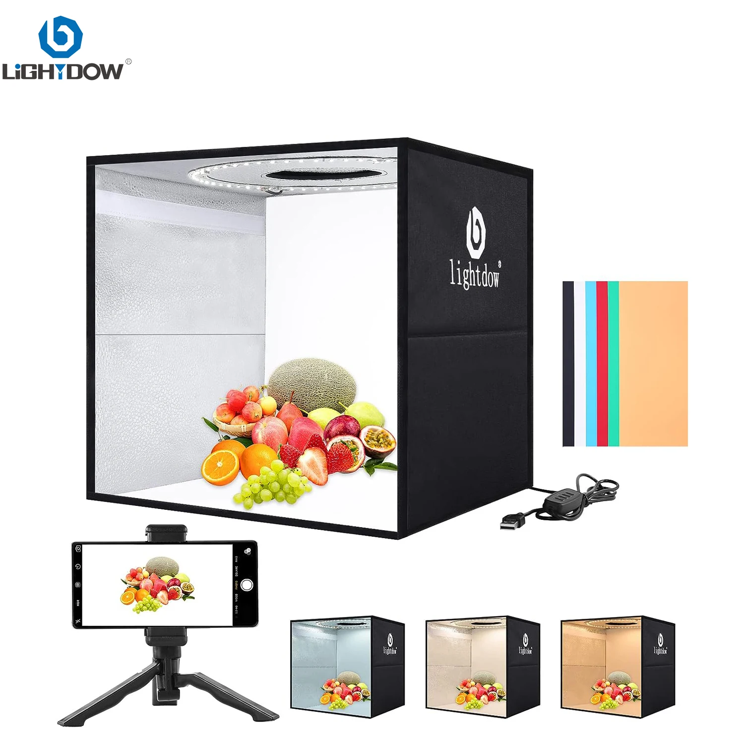 Lightdow Kit de caja de luz pa - Photography Lighting Background reseña y precio
