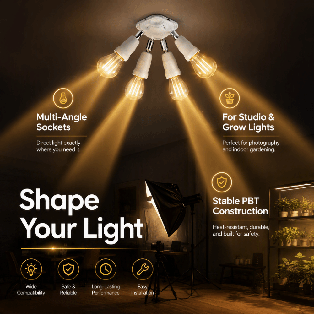 Divisor de Luz E26 Resistente, - Photography Lighting Direction reseña y precio