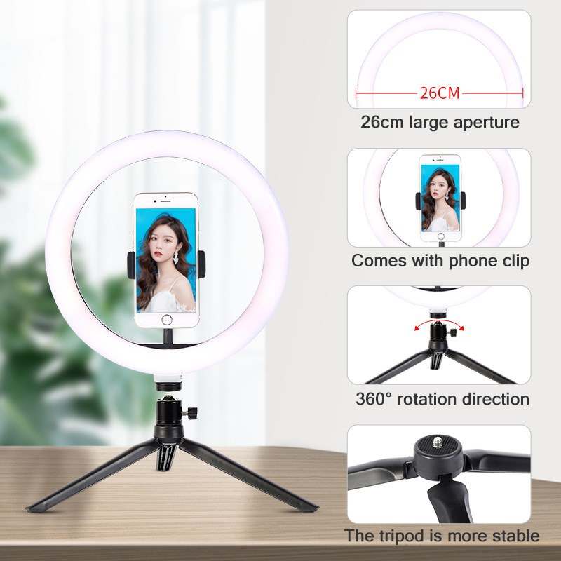 Anillo Led de 26cm y 10 pulgad - Photography Lighting Kits reseña y precio