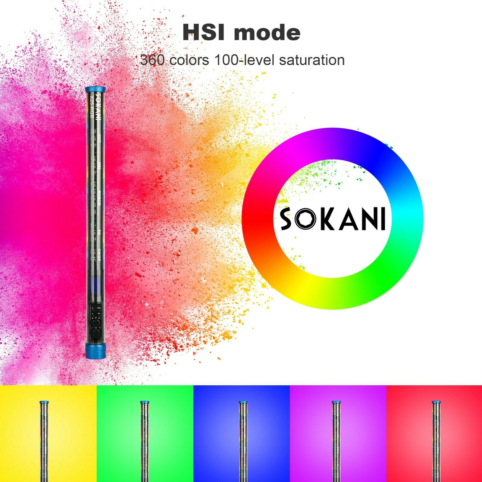 Sokani X25 RGB tubo de luz LED - Photography Lighting Wand reseña y precio