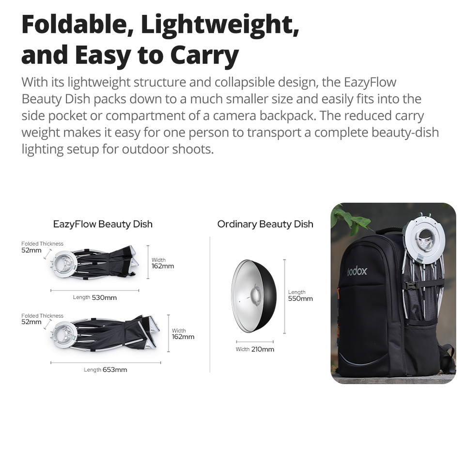 Godox EazyFlow Beauty Dish 65/ - Photography Lighting Beauty Dish reseña y precio