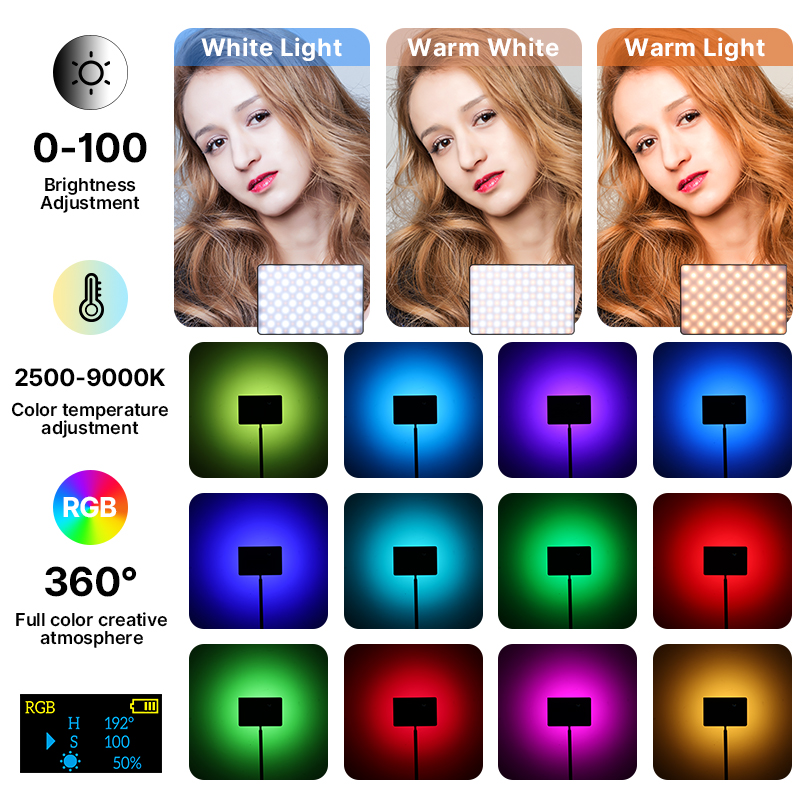 Ulanzi LT003 15W RGB luz de ví - Video Light Panel Led reseña y precio