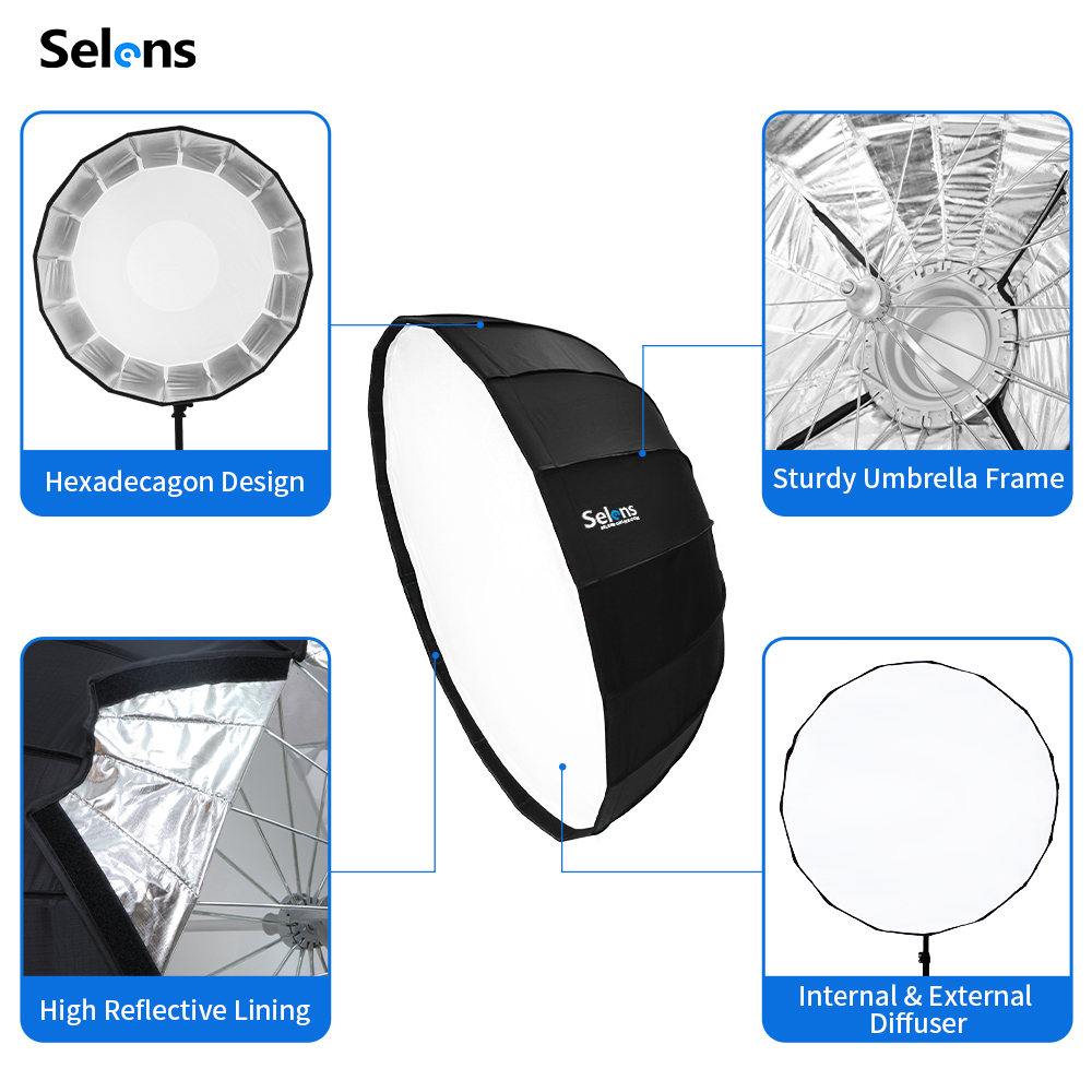 Selens-difusor Reflector parab - Photography Lighting Beauty Dish reseña y precio