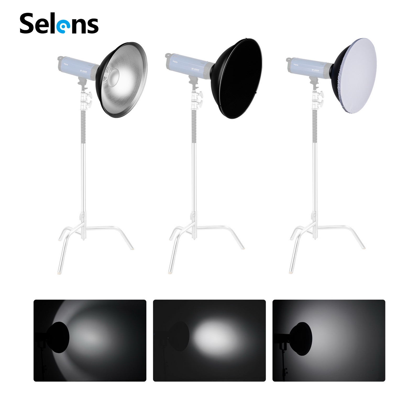 Selens-reflector Interior plat - Photography Lighting Beauty Dish reseña y precio