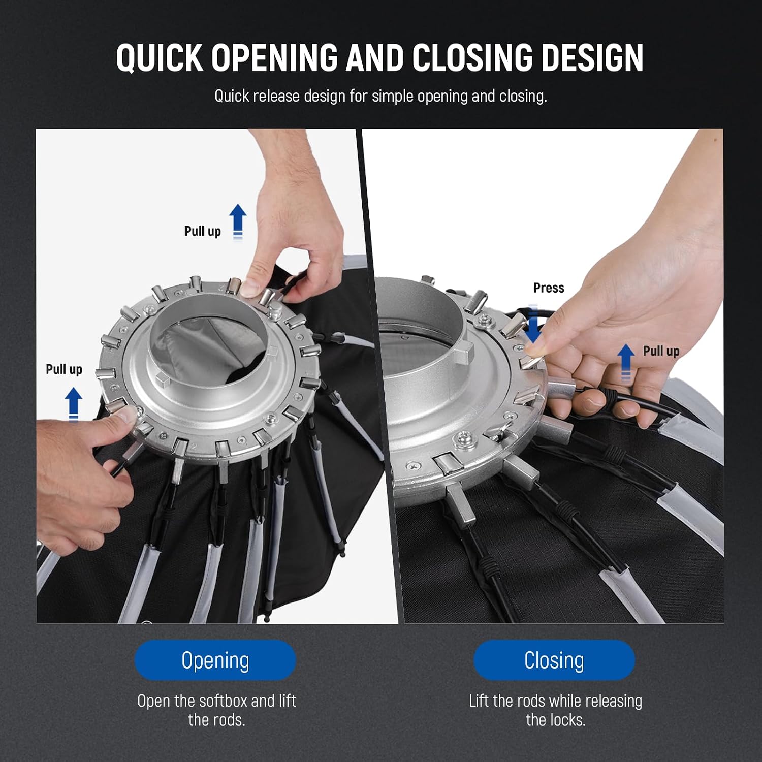 Softbox Parabólico con Montura - Photography Lighting Kits reseña y precio