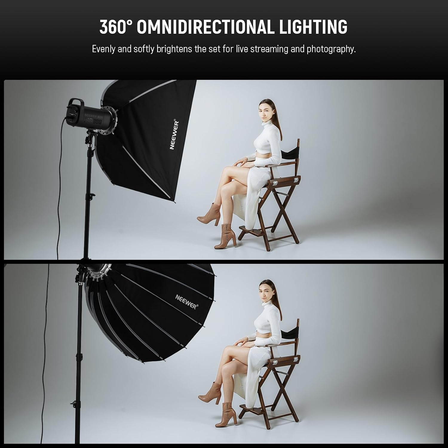 Softbox Parabólico con Montura - Photography Lighting Kits reseña y precio