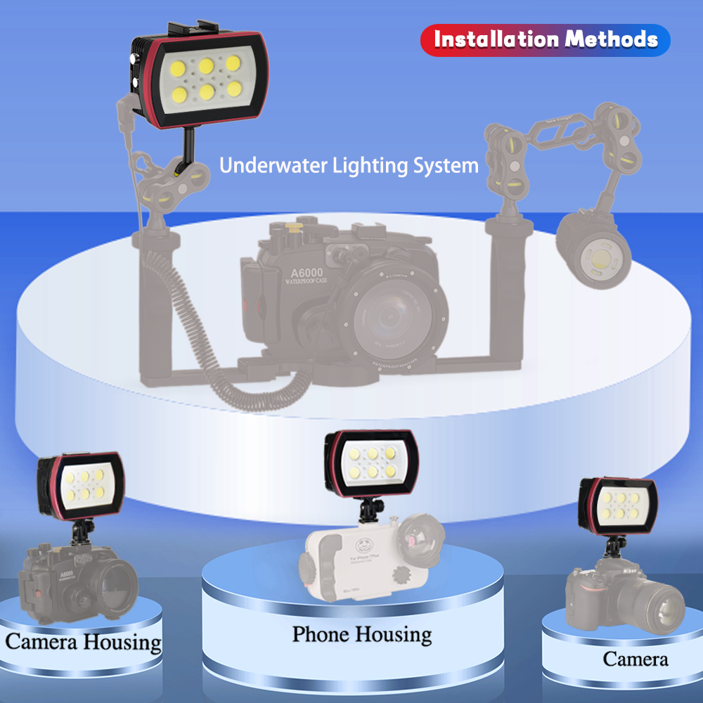 Seafrogs-Luz LED de aluminio p - Photography Lighting Brand reseña y precio