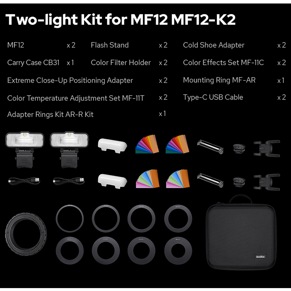 Kit de 2 flashs macro Godox MF - Photography Lighting Kit Godox reseña y precio