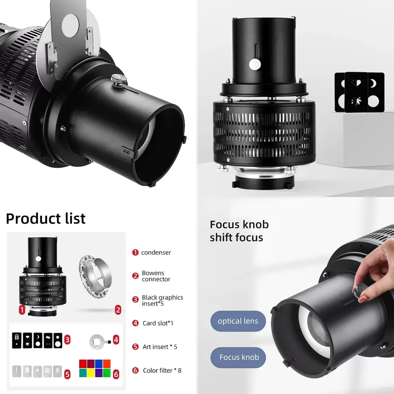 Kit de Snoot Óptico Cónico par - Photography Lighting Brand reseña y precio